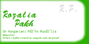 rozalia pakh business card